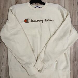 Champion Men's Crewneck Sweater in Cream